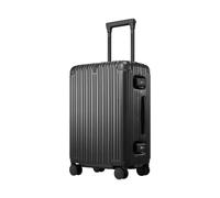 NINETYGO Zipperless Carry on Luggage, Checked Luggage, ARG2.0, 02-Black, S | Hard Shell PC Suitcase, Aluminum Frame Luggage, SGS-Certified Spinner Wheels, TSA Lock, Durable & Impact Protection
