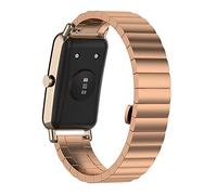 NineXuan 16 mm Metal Strap Compatible for RLQA Band 3, Stainless Steel Watch Band Replacement Strap, Adjustable Bracelet (Rose Gold)