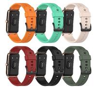 NineXuan 16mm Replacement Bracelet for Sekonda Track Smart Watch 26mm Strap, Soft Silicone Bracelet Quick Release Wristband Watch Band for Sekonda Connect Womens 40mm，6 Pack