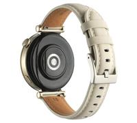 NineXuan 18mm Watch Band for Hama 8900 1.32" Strap,Genuine Leather Replacement Bracelet Wristband for Hama 8900 1.32" Wrist Strap (Milky White)