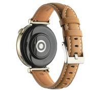 NineXuan 18mm Watch Band for Hama 8900 1.32" Strap,Genuine Leather Replacement Bracelet Wristband for Hama 8900 1.32" Wrist Strap (Yellow Brown)