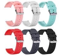 NineXuan 20mm Silicone Watch Band Replacement Strap for Reflex Active Series 50/44/40/31/26/23/16/15/14/13/12/10/9/7/6/5/4 Wristband (6 Pack)