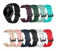 NineXuan 20mm Soft Silicone Bracelet for Hama 8900 1.43" Replacement Watch Band, Wristbands Straps for Hama Smartwatch Accessory (10 Pack)