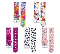 NineXuan 20mm Soft Silicone Watch Strap for Gizmo Watch 3 2 1/ Gabb Watch 3e 3 2 1/ SyncUP Kids Watch Band, Wristband for Cosmo JrTrack 3/2 SE/2/1 Replacement Strap (5 Pack A)