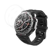 NineXuan 3 Pack Screen Protector Compatible for Amazfit T-Rex 3/T-Rex 3 Pro 44mm 48mm, HD Clear Shockproof Tempered Glass Protective Film Smart Watch Accessories (T-Rex 3 Pro 48mm)