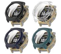 NineXuan Protective Case Compatible for Amazfit T-Rex 3 Pro, PC Hard Case with Screen Protector Accessory, Scratch-Resistant Cover (4 Pack A)