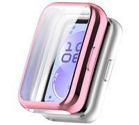 NineXuan Protective Case Compatible for Huawei Band 11/Band 11 NFC, Soft TPU Screen Protector Protective Cover (Pink)
