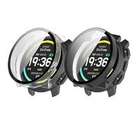 NineXuan Protective Case Compatible for Suunto vertical 2, PC Hard Case with Screen Protector Accessory, Scratch-Resistant Cover (Black+Clear)