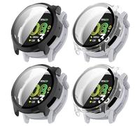 NineXuan Protective Case for Coros Pace 4 Screen Protector, Full Protective Case, PC Hard Protective Cover with Screen Protector Film (4 Pack A)