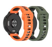 NineXuan Silicone Strap for Hama 9000/7010/6910/6010/5010/5000/4000 Watch Band, 22mm Bracelets Watch Band for Hama Smartwatch Accessories (Orange+Green)
