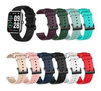 NineXuan Soft Silicone Bracelet for Motast P32 P32E Replacement Watch Band, 20mm Wristbands Straps for Motast P32 P32E 1.69" Smartwatch Accessory (10 Pack)
