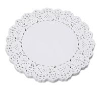 NINFEIQI 140Pcs Round Paper Doilies, White Doilies Lace Paper for Buffet Cake Fried Food Party Wedding Tableware Decoration(5.5inches)