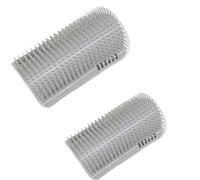 NINFEIQI 2 Pack Cat Self Groomer, Softer Cat Corner Scratcher with Catnip, Wall Corner Groomers, Massage Comb Face Scratcher for Kittens with Long and Short Hair Pet Cats