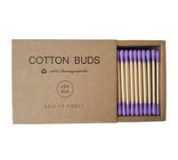 NINFEIQI 200 Pieces Bamboo Cotton Buds, Double Head Cotton Ear Cleaning Buds, Cotton Swabs for Makeup Cleaning Arts Crafts, with Storage Container