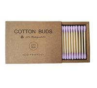 NINFEIQI 200 Pieces Bamboo Cotton Buds, Double Head Cotton Ear Cleaning Buds, Cotton Swabs for Makeup Cleaning Arts Crafts, with Storage Container