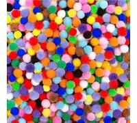 NINFEIQI 2000 Pieces 10mm Pompoms, Multicolor Craft Pom Poms, Crafts Small Mini Poms for Decorating Gifts Package and DIY Creative Crafts Decorations