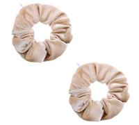 NINFEIQI 2Pcs Scrunchie with Zip Pocket, Elastic Hidden Pocket Hair Ties, Velvet Hair Scrunchies for Putting Keys Small Items Women Girls Hair Accessories