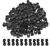 NINFEIQI 50Pcs Gutter Hooks, Black Plastic S-Shape Gutter Clips, Outdoor Lights Hooks for on Wedding Christmas Halloween Garden Tree Home Decoration