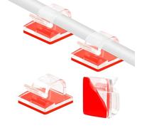 NINFEIQI 50Pcs Self Adhesive Wire Clips, Stick On Cable Clips, Wire Tidy Clips for Desk Wall Workshop Home Office Outdoors Light Christmas Fairy Light