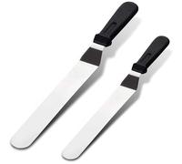 NINFEIQI Cake Icing Palette Spatula Set, 2Pcs Palette Knife Baking, 2 Size Angled Spatula for Cake Decorating Smoothing Icing and Cooking Frosting Pastries