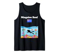 Ningaloo Reef Corals Australian Flag Souvenir Scuba Diving Tank Top