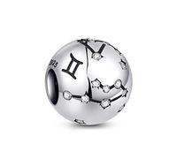 NINGAN 925 Sterling Silver Charms Zodiac Sign Birthday Charms Women's Bead Charms Fits Bracelet & Necklace for Women & Friends