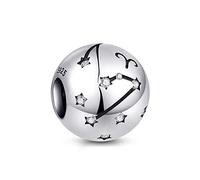 NINGAN Aries Zodiac Sign Birthday Charms - Women's Bead Charms 925 Sterling Silver Charms Fits Padora Bracelet & Necklace for Women & Friends
