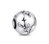 NINGAN Pisces Zodiac Sign Birthday Charms - Women's Bead Charms 925 Sterling Silver Charms Fits Pandora Bracelet & Necklace for Women & Friends