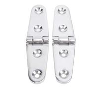 NINGANME 1 Pair Boat Strap Hinges, Stainless Steel Flush Mount Deck Hatch Hinge, 4.06x1.06in Heavy Duty Marine Door Hinge with 270° Fold for Yachts and Cabinets