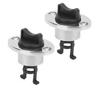 NINGANME 2pcs 316 Stainless Steel Marine Drain Plug, Oval Garboard Transom Boat Plug for 1inch Hole, Rustproof Bilge Drain with Secure Screw Fit for Stern Fish Well Yacht