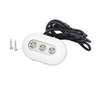 NINGANME 3 LED Underwater Boat Light, IP68 Stainless Steel Marine Light, 460LM 5.6W High Brightness White Light 5500-6300K for DC10-30V Hull Mounting