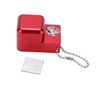 NINGANME 4 in 1 Billiard Cue Tip Repair Tool, Multifunctional Pool Chalk Holder with Metal Tip Shaper, Aluminum Alloy Chalk Box for Cue Maintenance and On - the - Go Storage (Red)