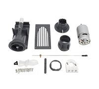 NINGANME 40mm RC Boat Jet Pump Thruster, Wireless Remote Control Boat Water Jet Propulsion System with 775 Brushed Motor, Durable Plastic Alloy Thruster for 80-120cm Hulls (Gray)