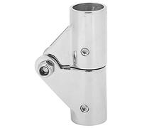 NINGANME Marine Boat Pipe Connector, Stainless Steel Folding Swivel Coupling, 180 - Degree Foldable Tube Fitting with Reusable Design for Boat Rail and Marine Applications (20MM)