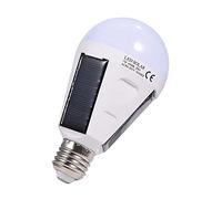 NINGANME Solar Panel LED Light Bulb, Rechargeable Emergency Light with 1200mAh Battery, IP65 Outdoor Camping Lamp with E27 Base and Hanging Hook for Home Power Outage (7w)