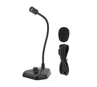 NINGANME USB Computer Microphone with Gooseneck and Mute Button, Condenser Desktop Mic for Streaming and Conferencing, 360° Omnidirectional Pickup, Plug and Play for PC Laptop Gaming