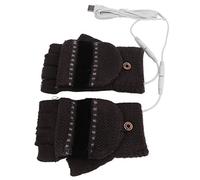 NINGANME USB Heated Gloves for Men, Wireless Electric Warming Gloves with Fingerless Design, Knitted Carbon Fiber Hand Warmers for Typing Outdoor Sports Winter Use (Male GS24)