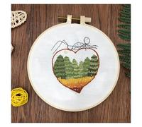 NingBright Needle Point Kits Adults DIY Stamped with Pattern Halloween Pumkin Witch with Hoops Cloth Color Threads Cross Stitch Needlework Students Art Projects(#5)