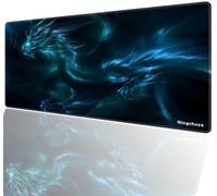 Ningchuya Gaming Mouse Pad, Large Desk Mat on Top of Desk Keyboard Playmat, 600x300mm Extended Mouse Pad for Work & Game (60x30SilverDragonEU)