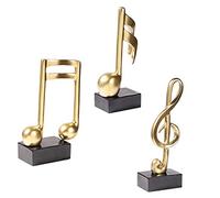 ningdeCK 3PCs Musical Notes, Resin Golden Music Note Figurine Statue Sculpture Arts Crafts Home Office Decor Decoration