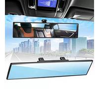 NINGFIST Broadway Car Rear View Mirror HD Anti Glare Universal 12 Inch large Field of View Panoramic Rearview Mirror with Wide Angle Blue Tint for Car SUV and Truck