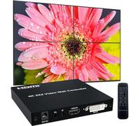 NINGKANGSHENG 2x2 Video Wall Controller 4K 60HZ180-Degree Rotate Edge Mask,4 HD LED TV Splicing Display,1x2 2x1 1x3 3x1 1x4 4x1 Video Processor 1X1 HDMI Splitter