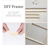 Ninglong Art Stretcher Bars, Number Painting, 16x20 inch, Solid Wooden Frame for Oil Paintings, Canvas Frame Set, DIY Arts Accessory Supply, Home Studio Decor (40x50cm/16 x20)