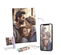 Ninglong Ignite Your Creativity Personalized DIY Paint by Number Kit for Adults(40x40cm,Already Framed)