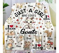 NINGMENGYU Cute Goat Blanket Gifts for Goat Lovers Women Girls Kids Adult,Animal Sheep Throw Blanket Goats Stuff Plush for Couch Sofa Bed Room Decor 50"x40"
