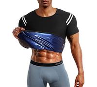 NINGMI Men Sweat Suit Neoprene Sauna Shirt Fitness Waist Trainer Sweat Gym Top Workout Slimming Body Shape