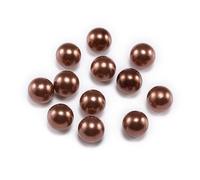 NingPower 150 Pcs No Hole Round Faux Pearls, 12mm Pearls Beads for DIY Crafts, Table Scatter, Wedding, Birthday Party, Home Decoration, Brown