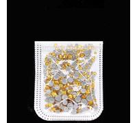 NingPower 2000 Pcs Mixed Sizes Rhinestones Flatback Artificial Crystal Gem for Crafts Projects, Nail Art, 2mm-5mm, Gold Yellow