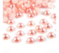 NingPower 20000 Pcs Flat Back Half Round Faux Pearls, Small Pearls Beads for DIY Crafts, Table Scatter, Wedding, Birthday Party, Home Decoration, Nail Art, Light Pink, 1.5mm