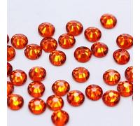 NingPower 2880 Pcs Orange Round Rhinestones Flatback Artificial Crystal Gem for Arts Crafts Projects Sewing Accessories, 2.5mm